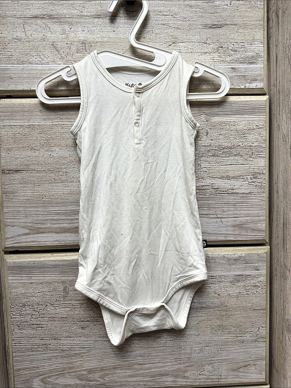 Kyte Baby Sleeveless Bodysuit White Baby 12-18M